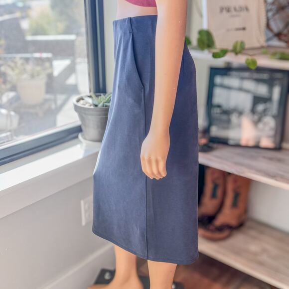 Lululemon, Softstreme High Rise Midi Slim Fit Skirt, Women's 6, Slate Gray - Picture 8 of 11